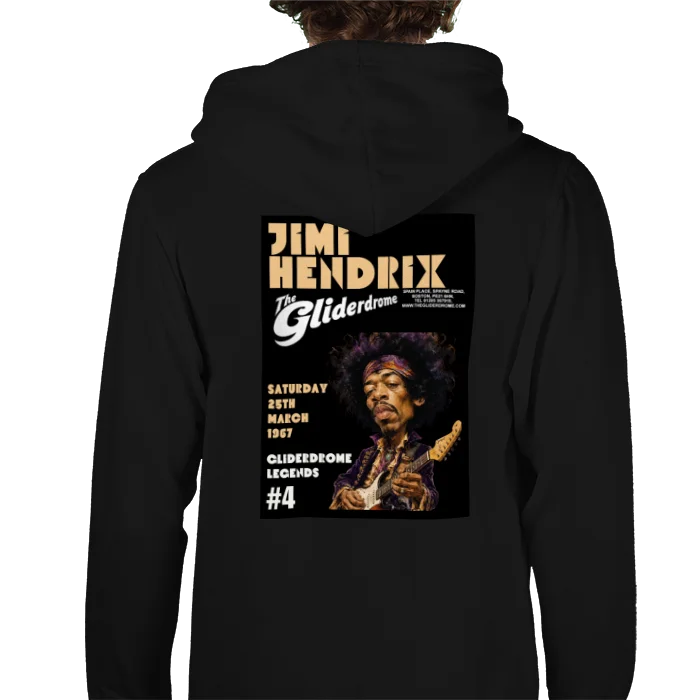 Hoodie Rear Legends Jimi Hendrix